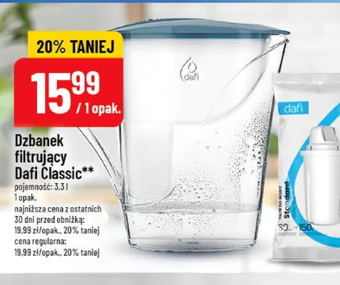 Dzbanek filtrujący Dafi Classic promocja w POLOmarket