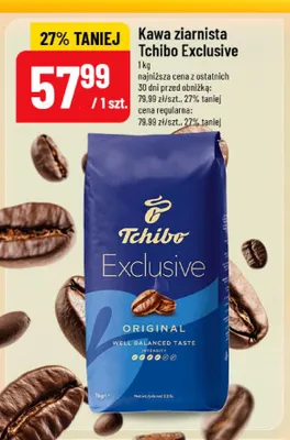 Kawa ziarnista Tchibo Exclusive promocja w POLOmarket
