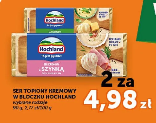Ser topiony kremowy Hochland promocja w Euro Sklep