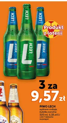 Piwo bezalkoholowe Lech Free 0,0% promocja w ABC