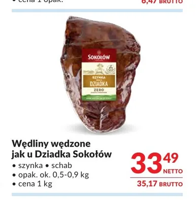 Szynka wędzona jak u Dziadka Sokołów promocja w Makro