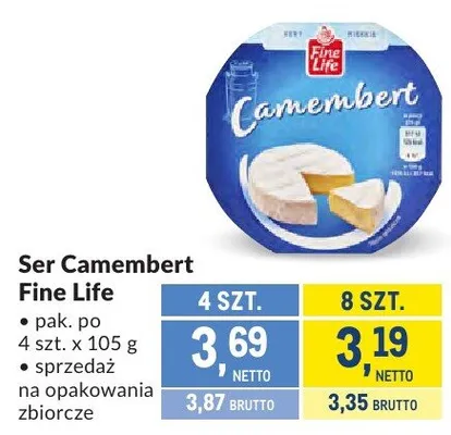 Ser Camembert Fine Life promocja w Makro