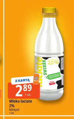 Mleko świeże Łaciate 2% promocja w Leclerc