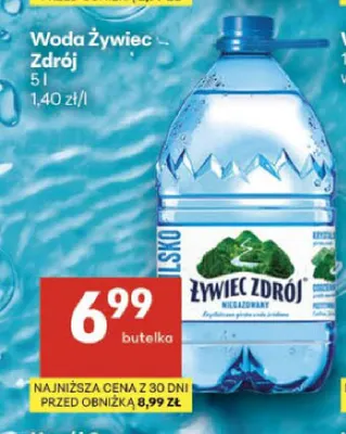 Woda niegazowana - butelka rpet Żywiec zdrój promocja w Delikatesy Centrum