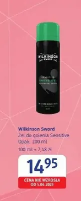 Żel do golenia Sensitive Wilkinson Sword promocja w Drogerie DM