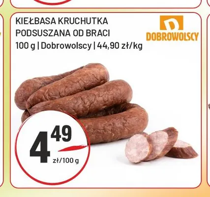 Kiełbasa kruchutka podsuszana Od Braci Dobrowolscy promocja w Sedal