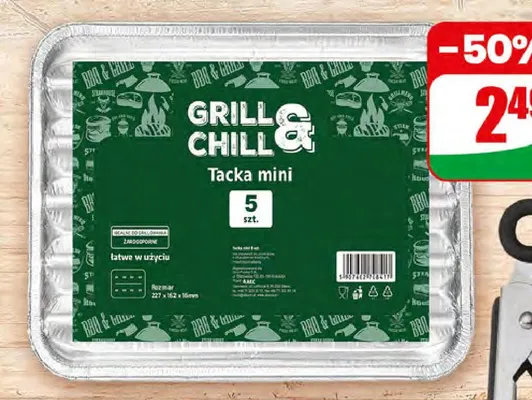 Tacki aluminiowe mini Grill & Chill promocja w Dino
