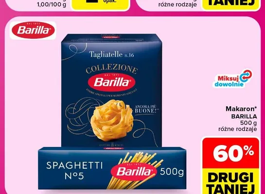 Makaron Barilla Tagliatelle n.16 promocja w Carrefour