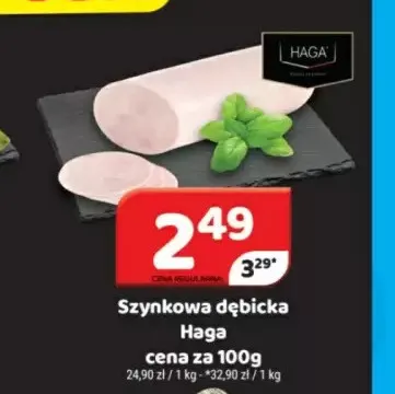 Kiełbasa szynkowa dębicka Haga promocja w Delfin