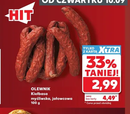 Kiełbasa myśliwska Olewnik promocja w Kaufland