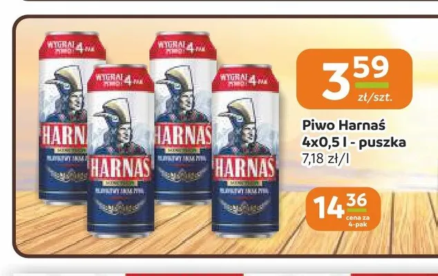 Piwo Harnaś 4-pak promocja w Gama