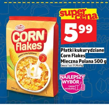 Płatki kukurydziane Corn Flakes Mleczna Polana promocja w TOPAZ