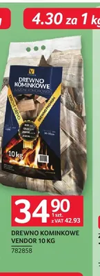 Drewno kominkowe Vendor 10 kg promocja w Selgros