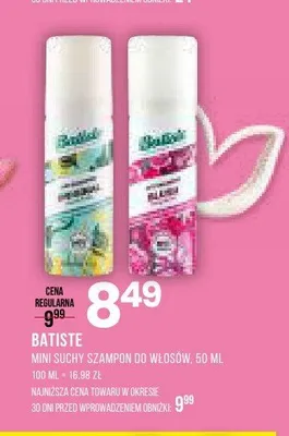 Mini suchy szampon do włosów Batiste promocja w Drogerie Natura