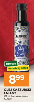 Olej kaszubski lniany promocja w Stokrotka