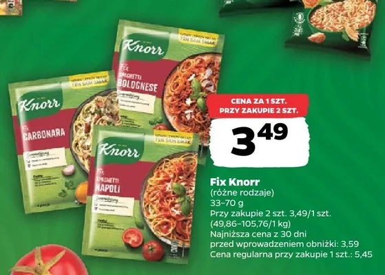 Fix Knorr Spaghetti Napoli promocja w Netto