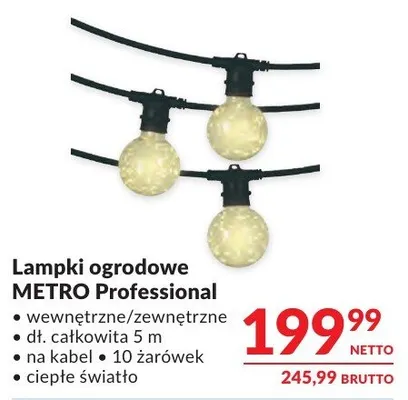 Lampki ogrodowe METRO Professional promocja w Makro