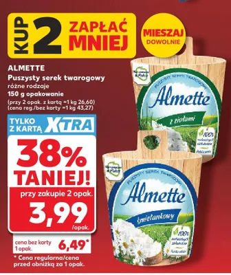 Serek twarogowy puszysty Almette promocja w Kaufland
