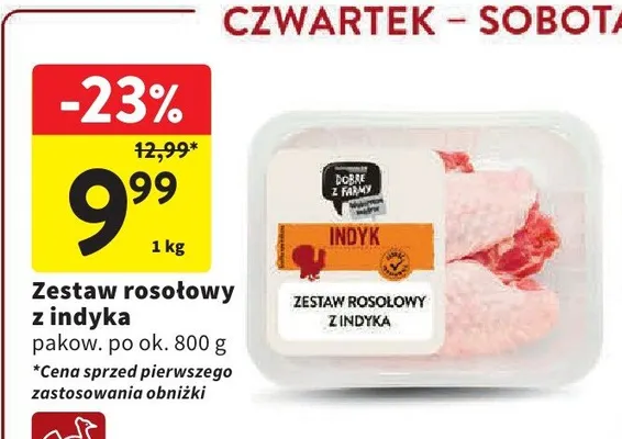 Zestaw rosołowy z indyka promocja w Intermarche