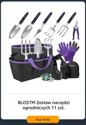 Blostm zestaw narzędzi ogrodniczych 11 szt. promocja w Amazon