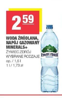 Woda źródlana Żywiec Zdrój niegazowana promocja w SPAR