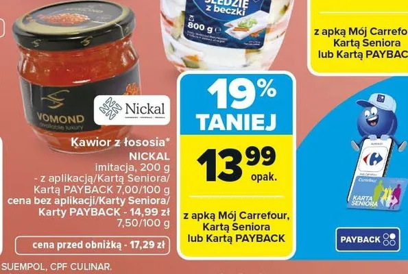 Kawior z łososia imitacja promocja w Carrefour Market