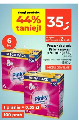 Proszek do prania Pinky Nanowash promocja w Dealz