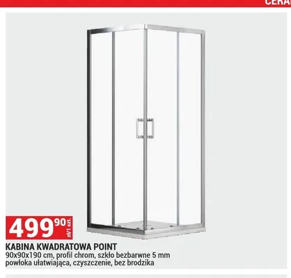 Kabina kwadratowa Point promocja w Merkury Market
