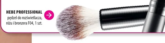 Pędzel do rozświetlacza różu i bronzera Hebe Professional F04 promocja w Hebe
