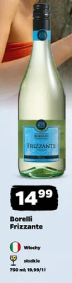 Wino Borelli Frizzante Dolce vino bianco włoskie promocja w Netto
