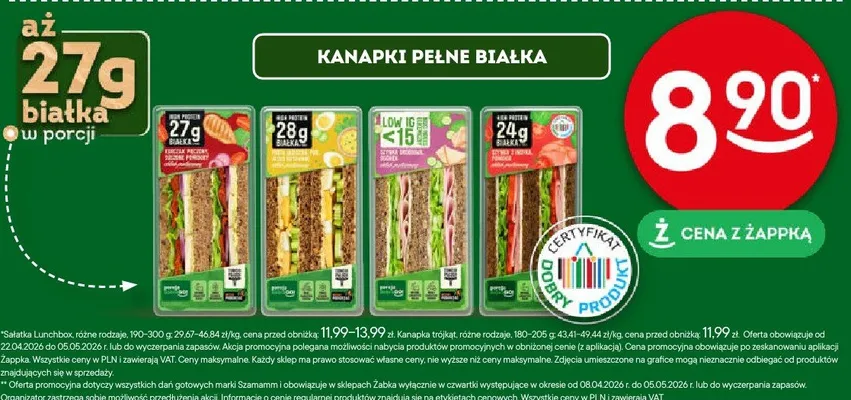 Kanapki pełne białka promocja w Żabka