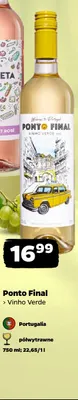Wino białe Ponto Final Vinho Verde promocja w Netto