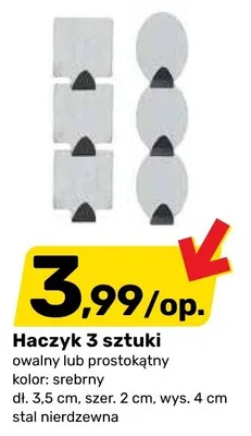 Haczyk 3 sztuki promocja w Bricomarche