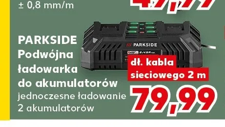 Podwójna ładowarka Parkside promocja w Kaufland