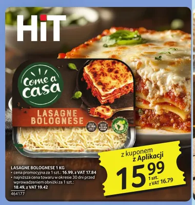 Lasagne bolognese Come a casa promocja w Selgros