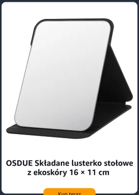 Lusterko stołowe składane OSDUE z ekoskóry 16x11 cm promocja w Amazon