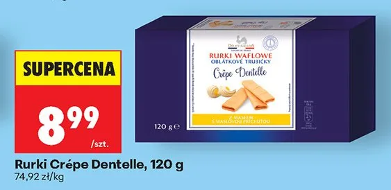 Wafle Rurki Crêpe Dentelle promocja w Biedronka
