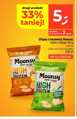 Chipsy z soczewicy pieczony kurczak Moonsy promocja w Dealz
