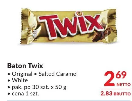 Baton Twix Salted Caramel promocja w Makro