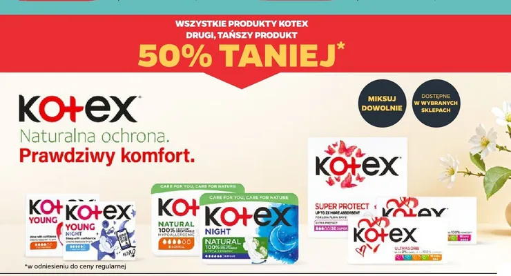 Produkty Kotex promocja w Netto