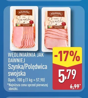 Polędwica swojska Wędliniarnia Jak Dawniej promocja w Aldi