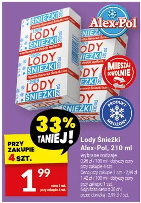 Lody Śnieżki Alex-Pol promocja w Twój Market