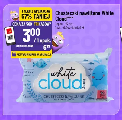 Chusteczki nawilżane White Cloud promocja w POLOmarket