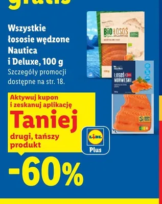 Łosoś norweski wędzony Nautica promocja w Lidl