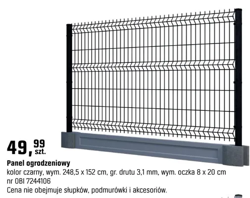 Panel ogrodzeniowy promocja w OBI