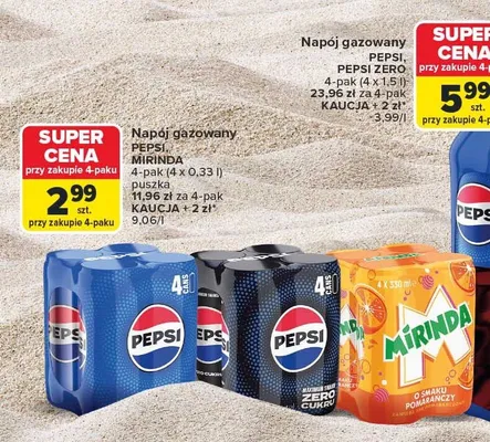Napój gazowany Pepsi Zero 4-pak promocja w Carrefour
