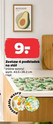 Zestaw 4 podkładek na stół promocja w Netto