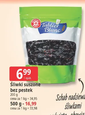 Śliwki suszone bez pestek promocja w Leclerc