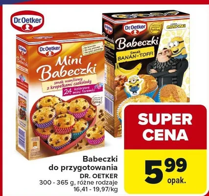 Babeczki do przygotowania różne rodzaje promocja w Carrefour