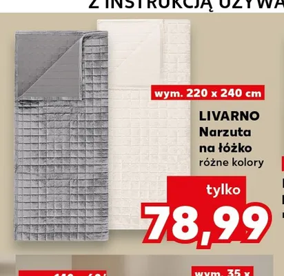 Narzuta na łóżko 220x240 cm Livarno promocja w Kaufland